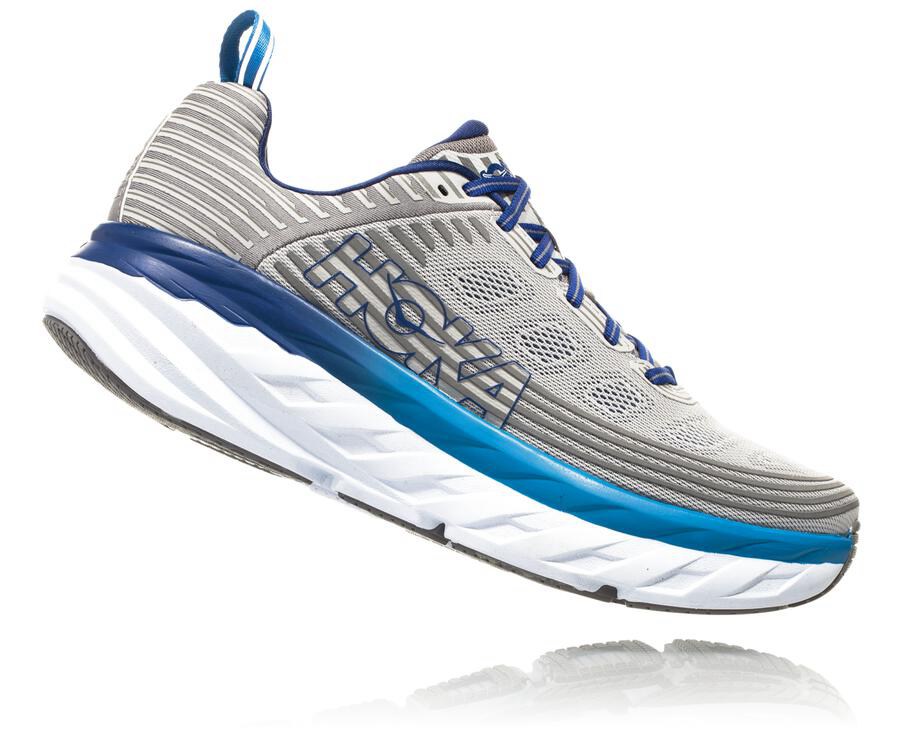 Zapatillas Running Hoka One One Hombre - Bondi 6 - Gris - ZPK093468